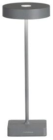 Lampada tavolo senza fili LED ricaricabile USB touch TAP Antracite 12x32 cm