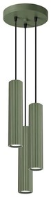 Sollux SL.1614 - Lampadario a sospensione con filo KARBON 3xGU10/10W/230V verde