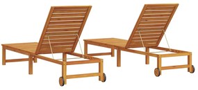 Lettini 2 pcs legno massello di acacia,  lettino legno massello di acacia