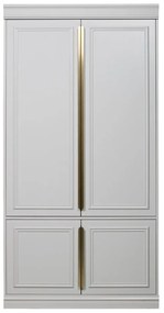 Armadio grigio chiaro in pino massiccio 110x215x62 cm Organize – WOOOD