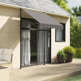 Tenda Da Sole Retrattile Antracite 150x150 Cm Tessuto E Acciaio /