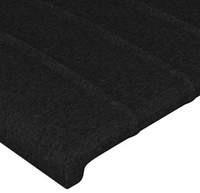 Testiere 4 pz nero 100x5x78/88 cm in tessuto