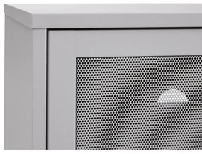 Mobile TV grigio in metallo 160x55x45 cm Veep – Unique Furniture