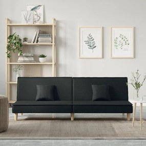 Divano Letto Nero İn Tessuto /
