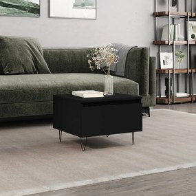 Tavolino Da Salotto Nero 50x46x35 Cm İn Legno Multistrato /