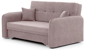 Divano rosa allungabile/con contenitore e rivestimento in ciniglia 155 cm Laine – ELTAP