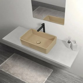Mensolone effetto legno grigio nuvola 110 cm per lavabi da appoggio serie Master