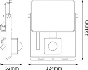 Osram - Proiettore LED con sensore FLOODLIGHT LED/20W/230V 6500K IP65
