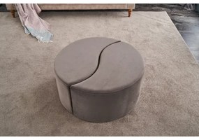 Pouf JING, diam. 80 cm, marrone