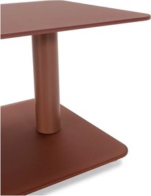 Tavolino da salotto color terracotta in vetro 54x115 cm Elvi – Marckeric