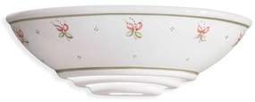 Applique Classica Trieste Bianco Decorato Filo Verde 1 Luce R7S