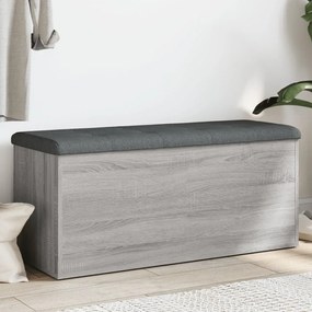 Panca Portaoggetti Grigio Sonoma 102x42x45 Cm Legno Multistrato /