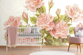 Carta da parati – Bouquet di rose vintage