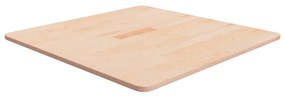 Piano Tavolo Quadrato 70x70x1,5cm Massello Rovere Non Trattato /