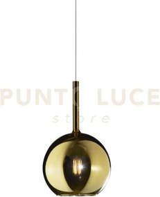 Lampadario a sospensione vetro 1555 grande oro 1 luce attacco e27 r...