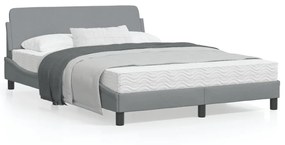 Giroletto Senza Materasso Grigio Chiaro 140x190 Cm Tessuto /