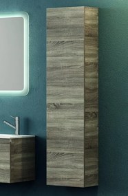 Composizione mobili bagno sospesi 60 cm con lavabo, colonna e specchio led SP-60B - KAMALU