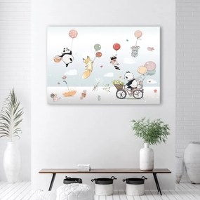 Quadro su tela, Animali a palloncini colorati  Dimensioni Tappeti 100x70