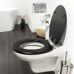 Sedile Wc A Chiusura Morbida Blackwash İn Mdf Nero 252030746 /