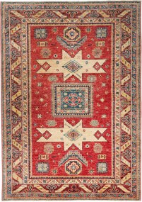 Kazak Tappeto orientale 170x240 Rosso (Pakistan) Annodato A Mano