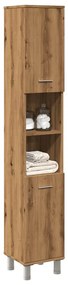 Mobiletto Da Bagno Rovere Artigianale Legno Multistrato /