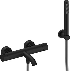 Rubinetto per vasca getto laminare cristallino Loop k SANYCCES per muro nero