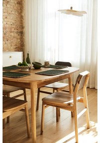 Tavolo da pranzo pieghevole in legno di quercia di colore naturale 100x180 cm Twig - The Beds