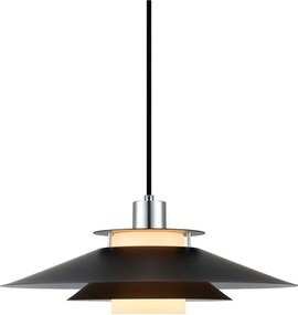 Halo Design 990808 - Lampadario a sospensione su cavo RIVOLI 1xE27/40W/230V Ø 40 cm nero/cromo lucido