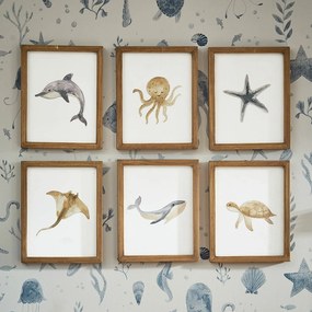 LOBERON Set di 6 quadri Nibblu