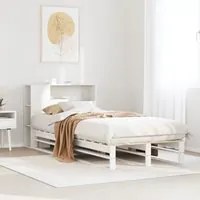 Letto Libreria senza Materasso Bianco 75x190 cm Legno Massello 3323906