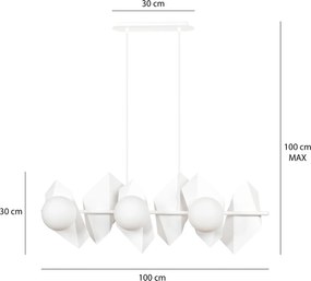 Lampadario a Sospensione DRIFTON 6 BLACK e WHITE Colore Bianco