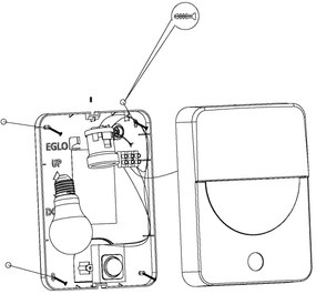 Eglo 98705 - Lampada da esterno con sensore SALVANESCO 1xE27/28W/230V IP44