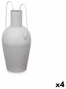 Vaso Con manici Grigio Acciaio 24 x 45 x 18 cm (4 Unità)