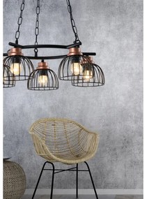 Prezent 75466 - Lampadario a sospensione con catena BASKET 5xE27/60W/230V