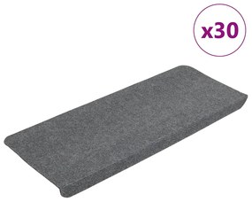 Tappetini Autoadesivi Per Scale 30 Pz Grigi 65x24,5x3,5 Cm /