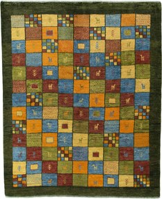 Gabbeh Tappeto persiano 200 x 170 Verde (Iran) Annodato A Mano