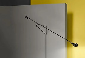 Flos 265 Lampada da parete 85 cm a luce diretta con riflettore orientabile in acciaio nero