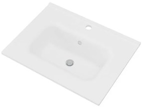 Lavabo a incasso rettangolare Cielo L 60 x H 14 x P 46 cm in ceramica bianco lucido