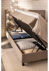 Letto boxspring beige con contenitore 180x200 cm Elva Bold Line – Bonami Selection