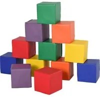 Set 12 Cubi Morbidi per Bambini 20x20x20 cm Multicolore