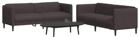 Set Di Divani 2 Pz Marrone Scuro İn Tessuto /