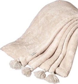 Copriletto marrone chiaro in micropile 160x200 cm Puffy – Mijolnir