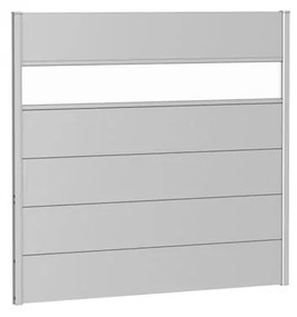 Frangivista con vetro in acciaio metallizzato alluminio BIOHORT L 145 x H 137 cm, spessore 44 mm