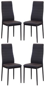 FRITZ - set di 4 sedie in ecopelle