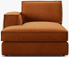 Modulo chaise longue Pola in velluto – L158 cm