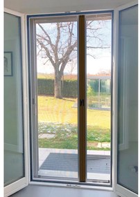 Zanzariera avvolgibile MEDAL Bazar Libera SunScreen per portafinestra L 320 x H 250 cm marrone reversibile riducibile