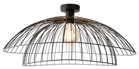 Lampada da soffitto intelligente nera 60 cm incl. Wifi G95 - Pua