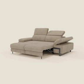 Zayana Divano 3 posti con elemento estraibile - braccioli e poggiatesta regolabili in tessuto impermeabile T02 beige
