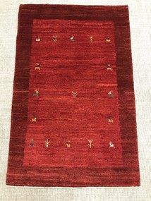 Gabbeh Tappeto persiano 80x120 Rosso (Iran) Annodato A Mano