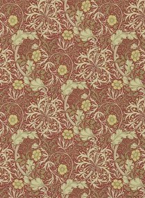 Morris & Co Carta da parati Seaweed - Red/ Gold